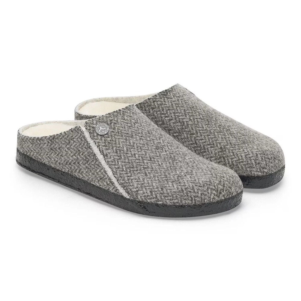 Womens Size EU 38 US 7 Narrow- Birkenstock Zermatt Wool Felt Slipper Shoes Grey